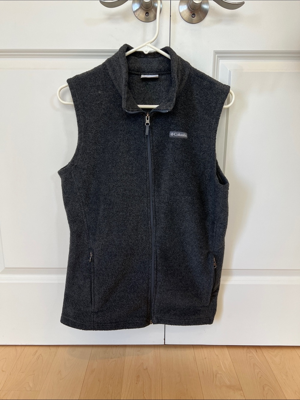 Boys Columbia Charcoal Gray Fleece Vest - Zip Front, Size XL